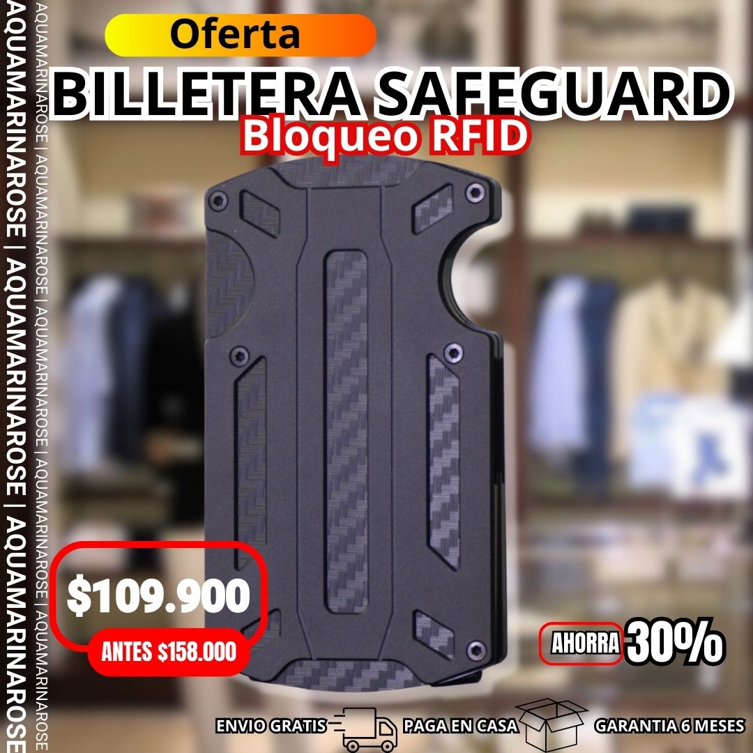 Billetera  Inteligente SafeGuard – Bloqueo RFID Compacto